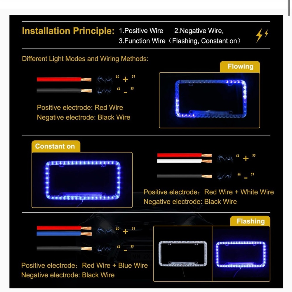 LED License Plate Frame New In Package - Picture 3 of 9